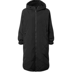 Banton Womens Oversized Shower Resistant Insulated Jacket - Black