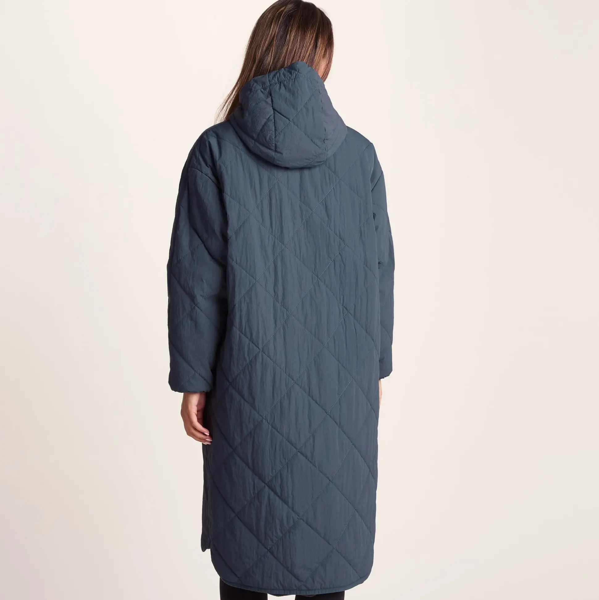 Banton Womens Oversized Shower Resistant Insulated Jacket - Washed Blue