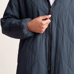 Banton Womens Oversized Shower Resistant Insulated Jacket - Washed Blue