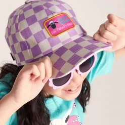 Bardoka Kids Shaun the Sheep Baseball Cap - Lilac Haze/White Checkerboard