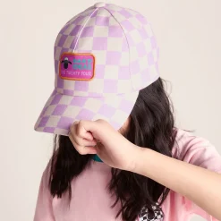 Bardoka Kids Shaun the Sheep Baseball Cap - Lilac Haze/White Checkerboard