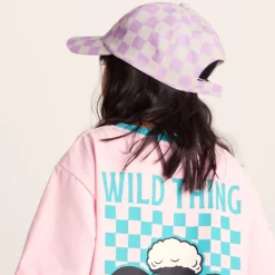 Bardoka Kids Shaun the Sheep Baseball Cap - Lilac Haze/White Checkerboard