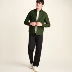 Barry Mens Long Sleeved Cotton Oxford Shirt - Leaf Green