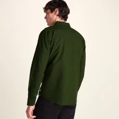 Barry Mens Long Sleeved Cotton Oxford Shirt - Leaf Green