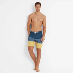 Bendon Mens Swimshorts - Inky Blue/Blue Dolphin/Sunflower