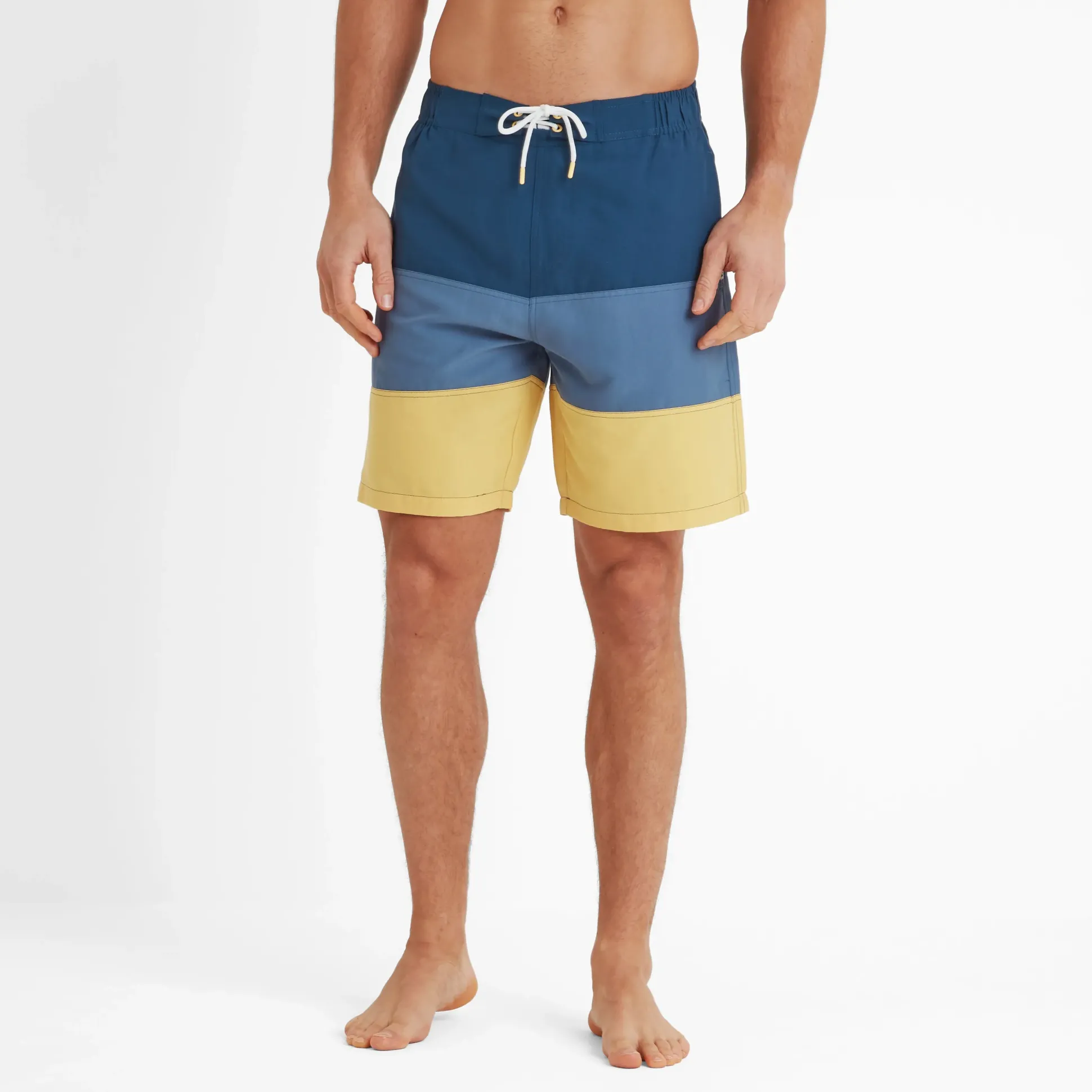 Bendon Mens Swimshorts - Inky Blue/Blue Dolphin/Sunflower