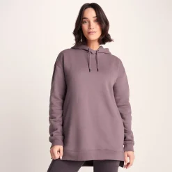 Betty Womens Longline Supersoft Hoody - Mauve