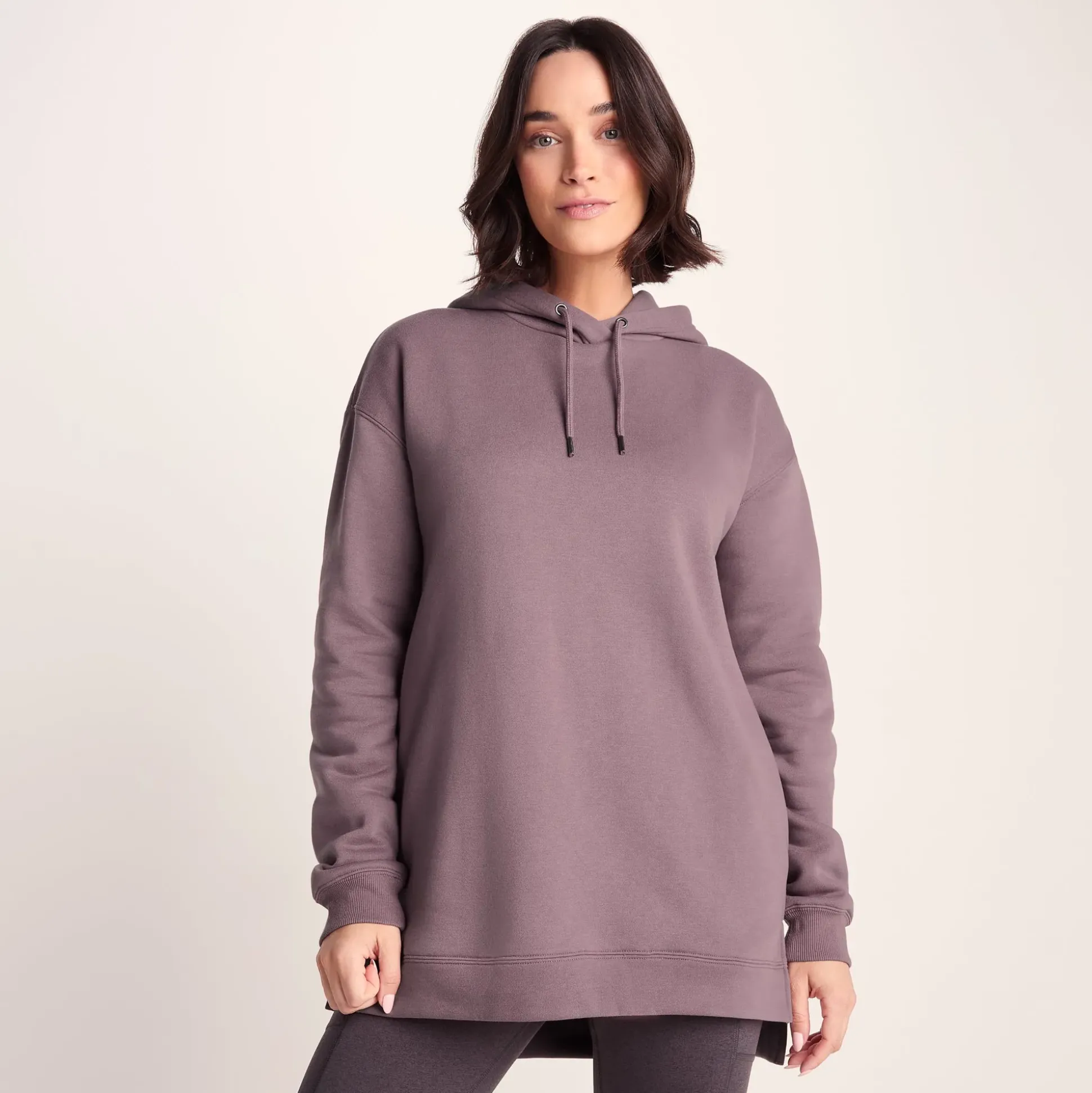 Betty Womens Longline Supersoft Hoody - Mauve