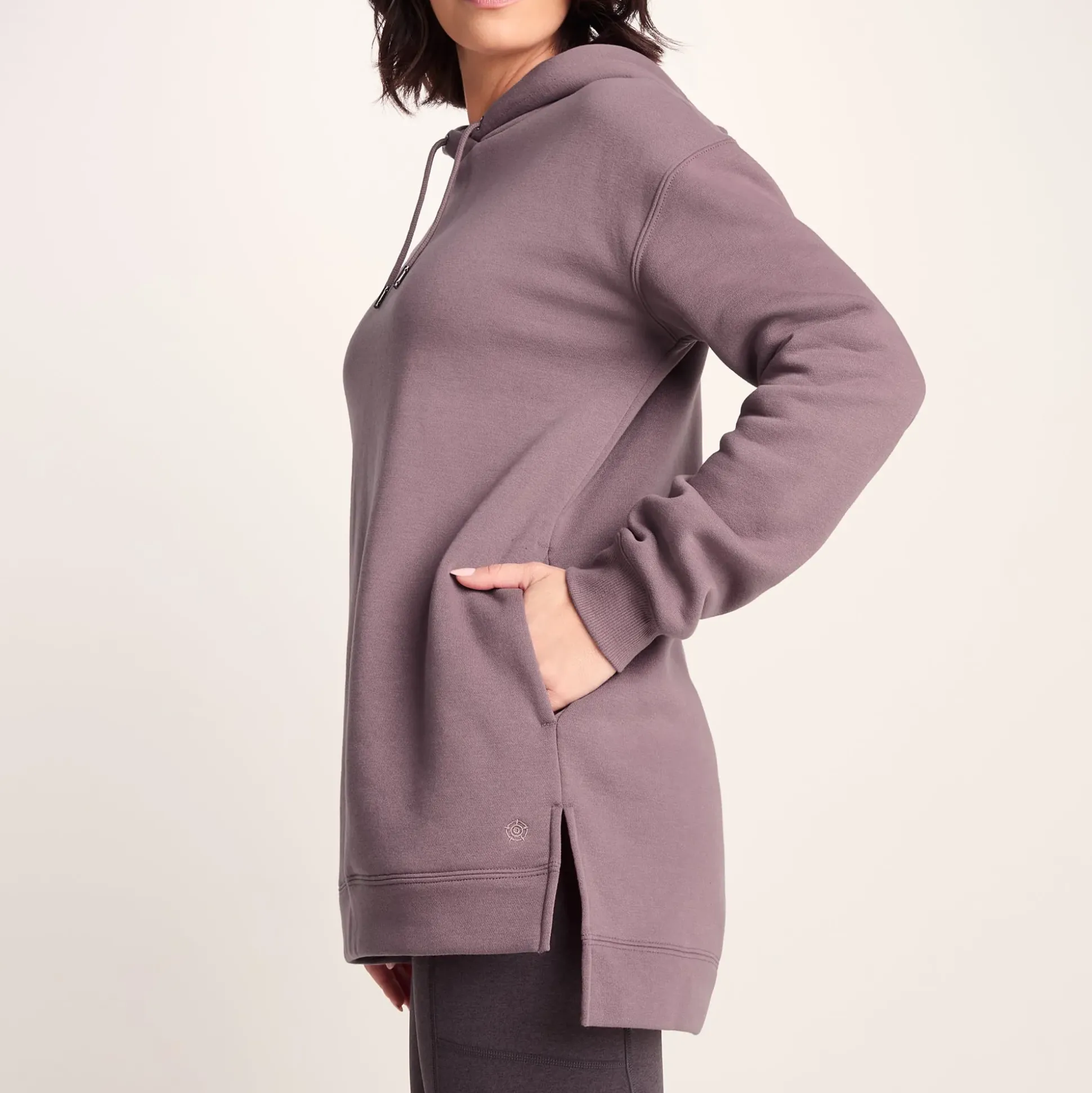 Betty Womens Longline Supersoft Hoody - Mauve