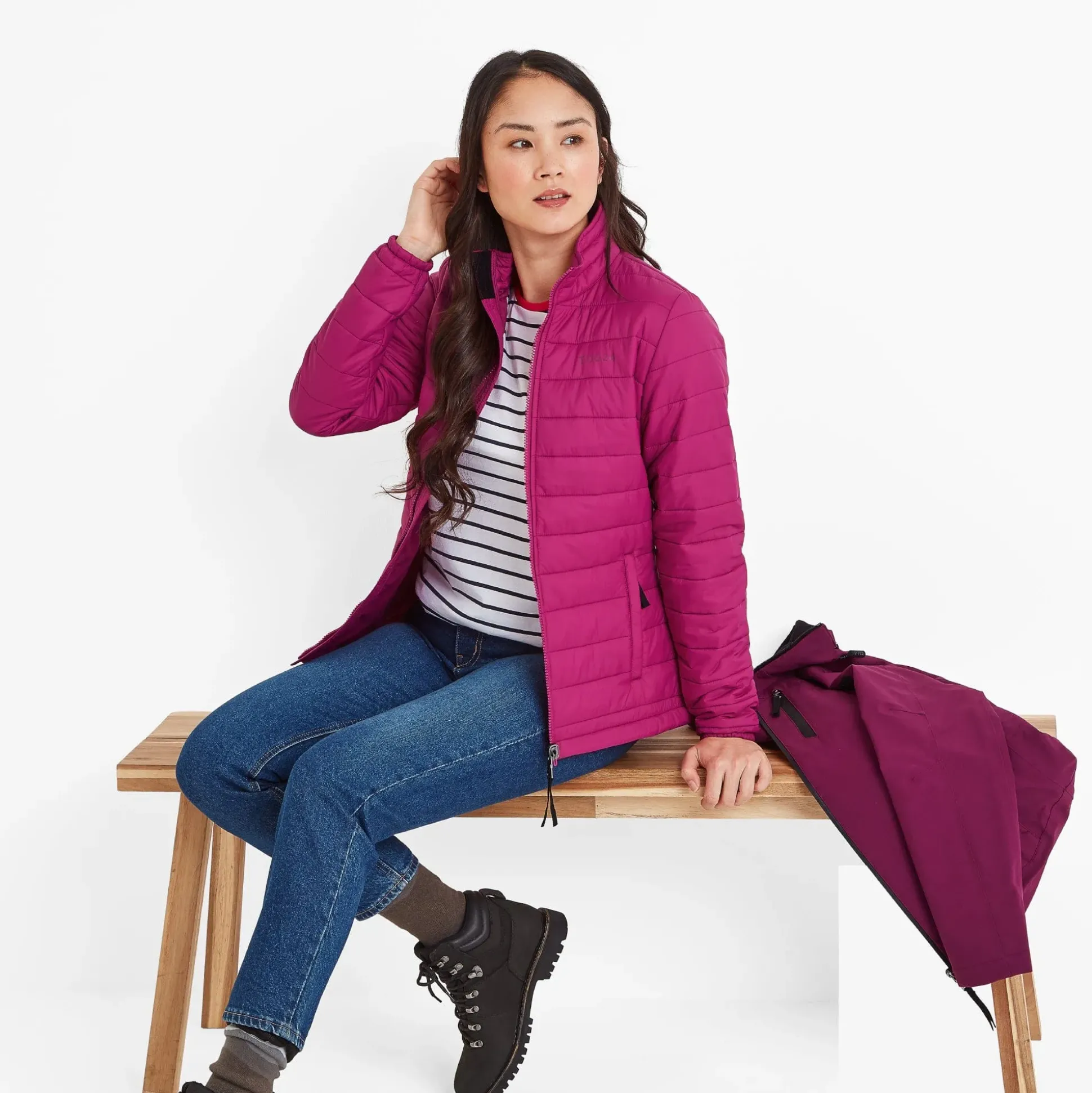 Beverley Womens 3-in-1 Waterproof Jacket - Purple Berry