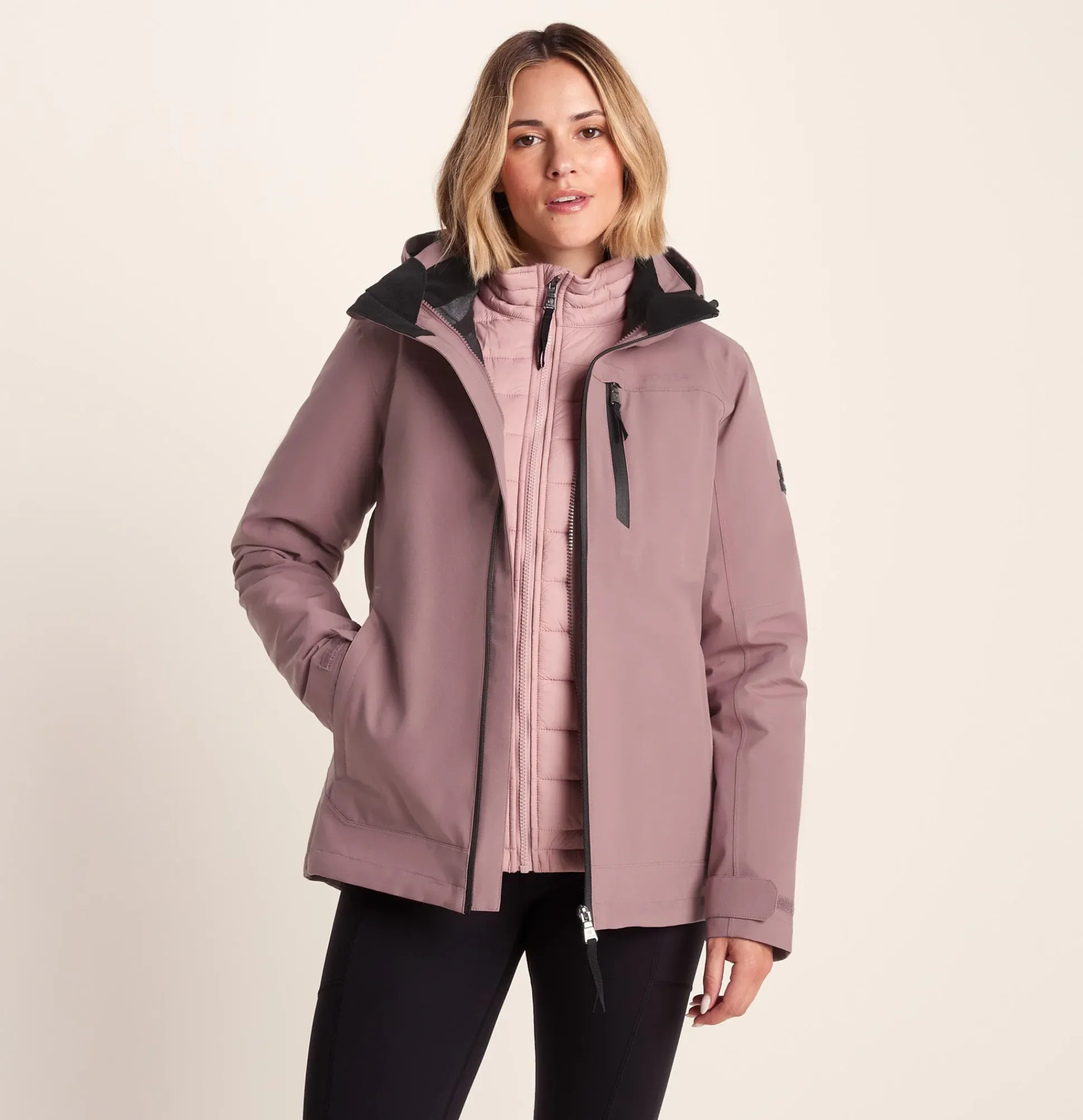Beverley Womens 3-in-1 Waterproof Jacket - Mauve