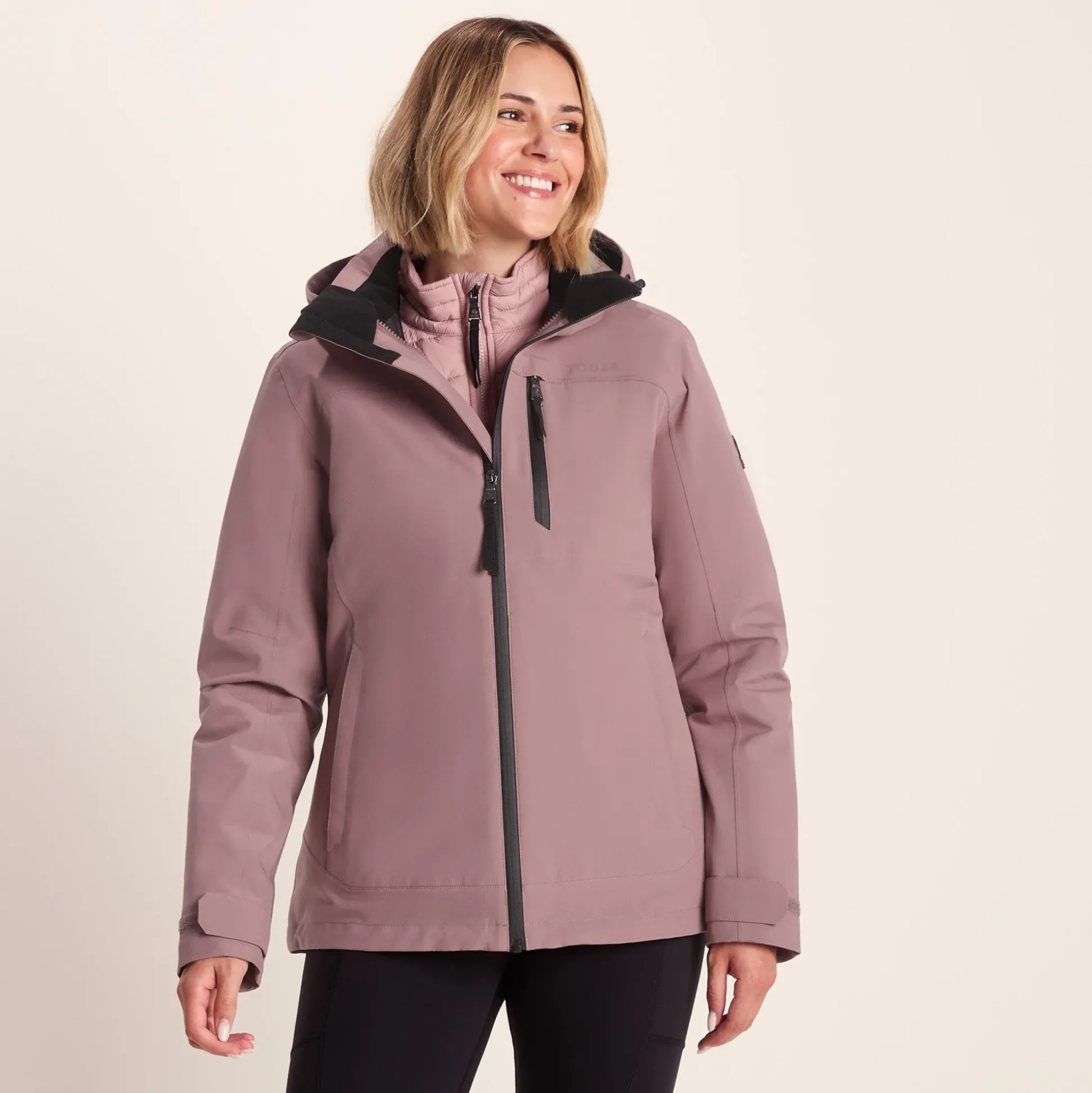 Beverley Womens 3-in-1 Waterproof Jacket - Mauve