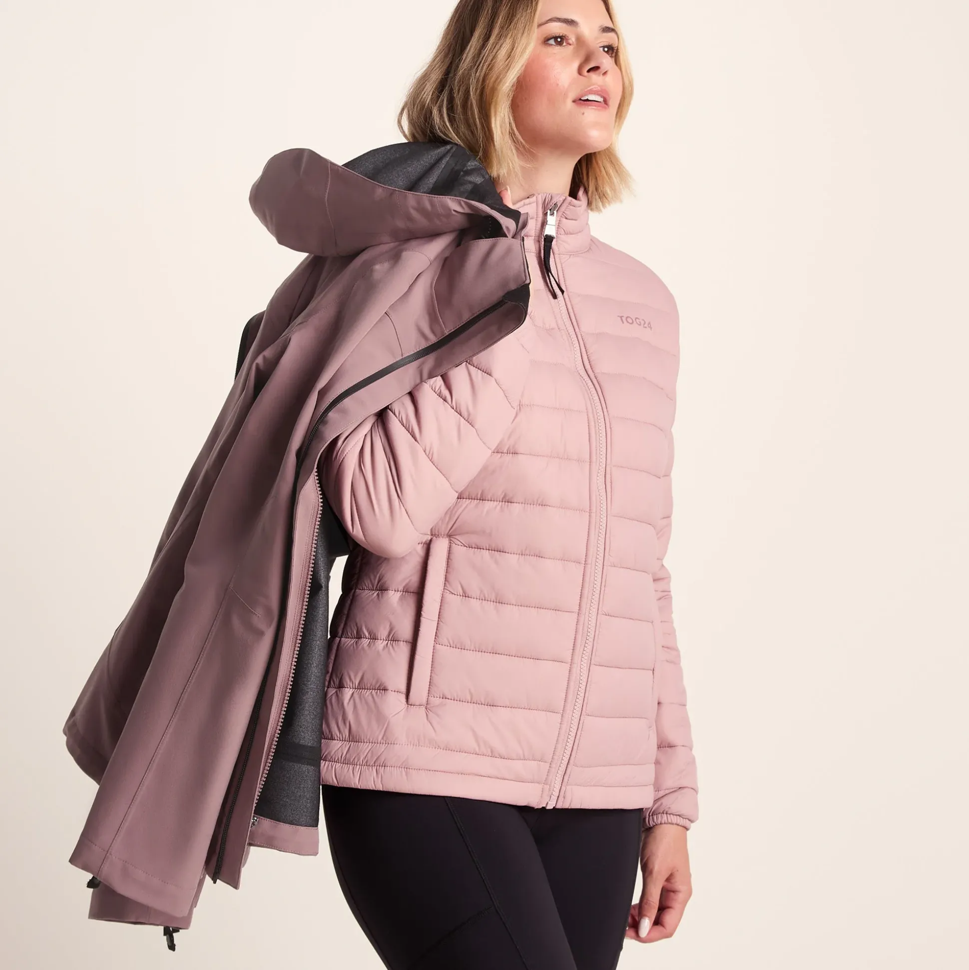 Beverley Womens 3-in-1 Waterproof Jacket - Mauve