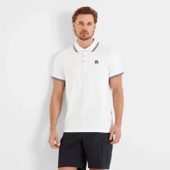 Biston Mens 100% Cotton Pique Polo Shirt - Optic White