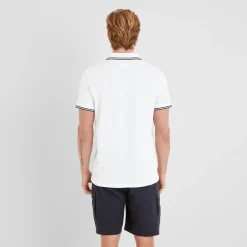 Biston Mens 100% Cotton Pique Polo Shirt - Optic White