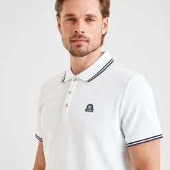 Biston Mens 100% Cotton Pique Polo Shirt - Optic White
