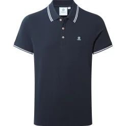 Biston Mens 100% Cotton Pique Polo Shirt - Dark Indigo