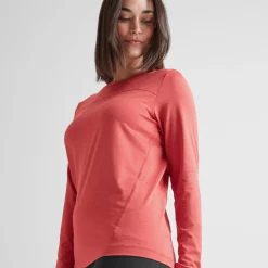 Blakely Womens Long Sleeve Performance Top - Cranberry Marl