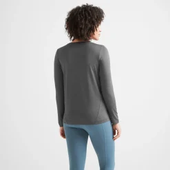 Blakely Womens Long Sleeve Performance Top - Dark Grey Marl