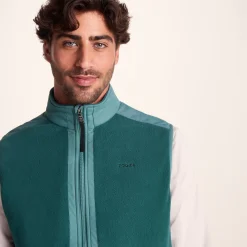 Boltby Mens Relaxed Fit Microfleece Gilet - Hydro Blue/Black