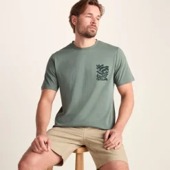 Botanical Mens Relaxed Fit Supersoft T-shirt - Light Forest