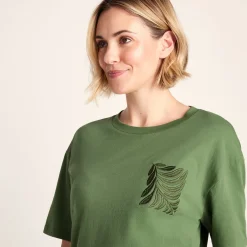 Botanical Womens Relaxed Fit Supersoft T-shirt - Dark Matcha