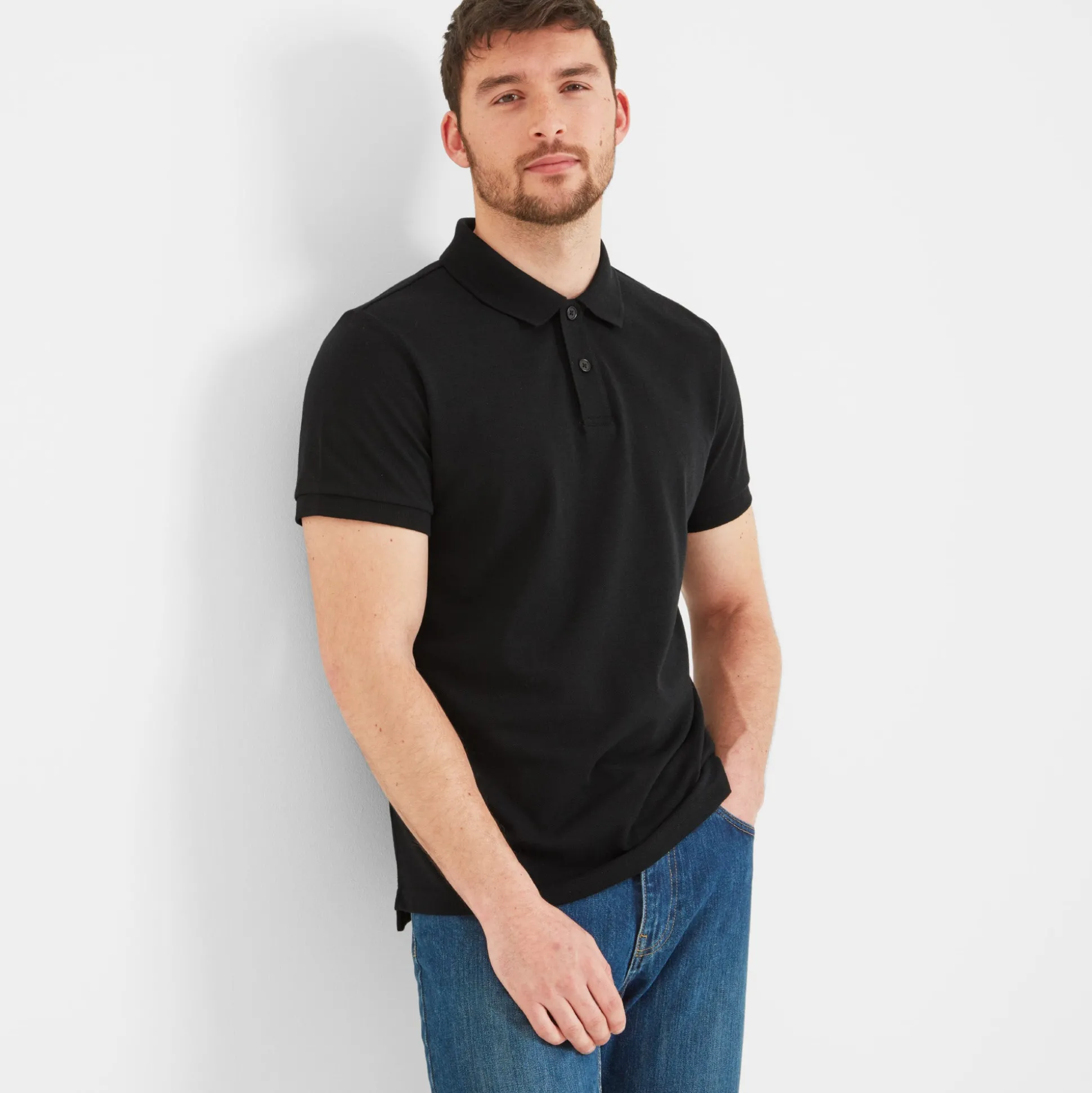 Bower Mens Polo Shirt - Black