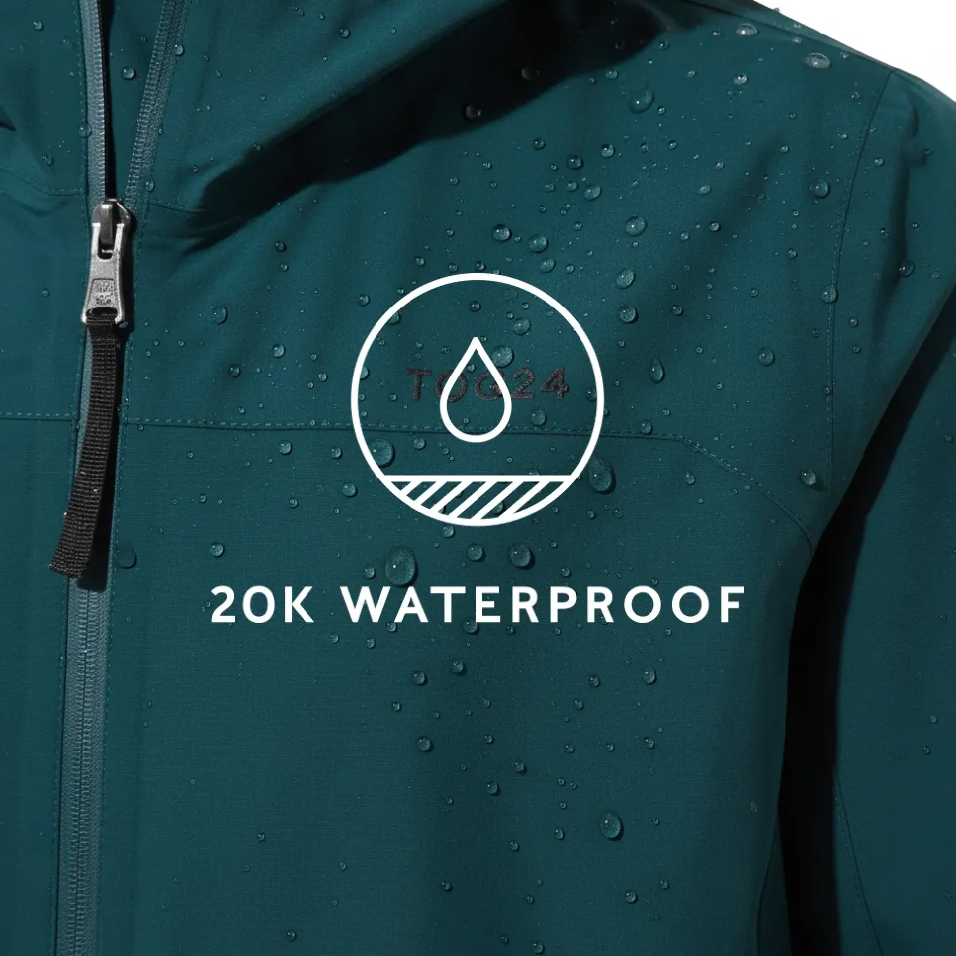 Bowston Mens Performance Waterproof Jacket - Petrol Green