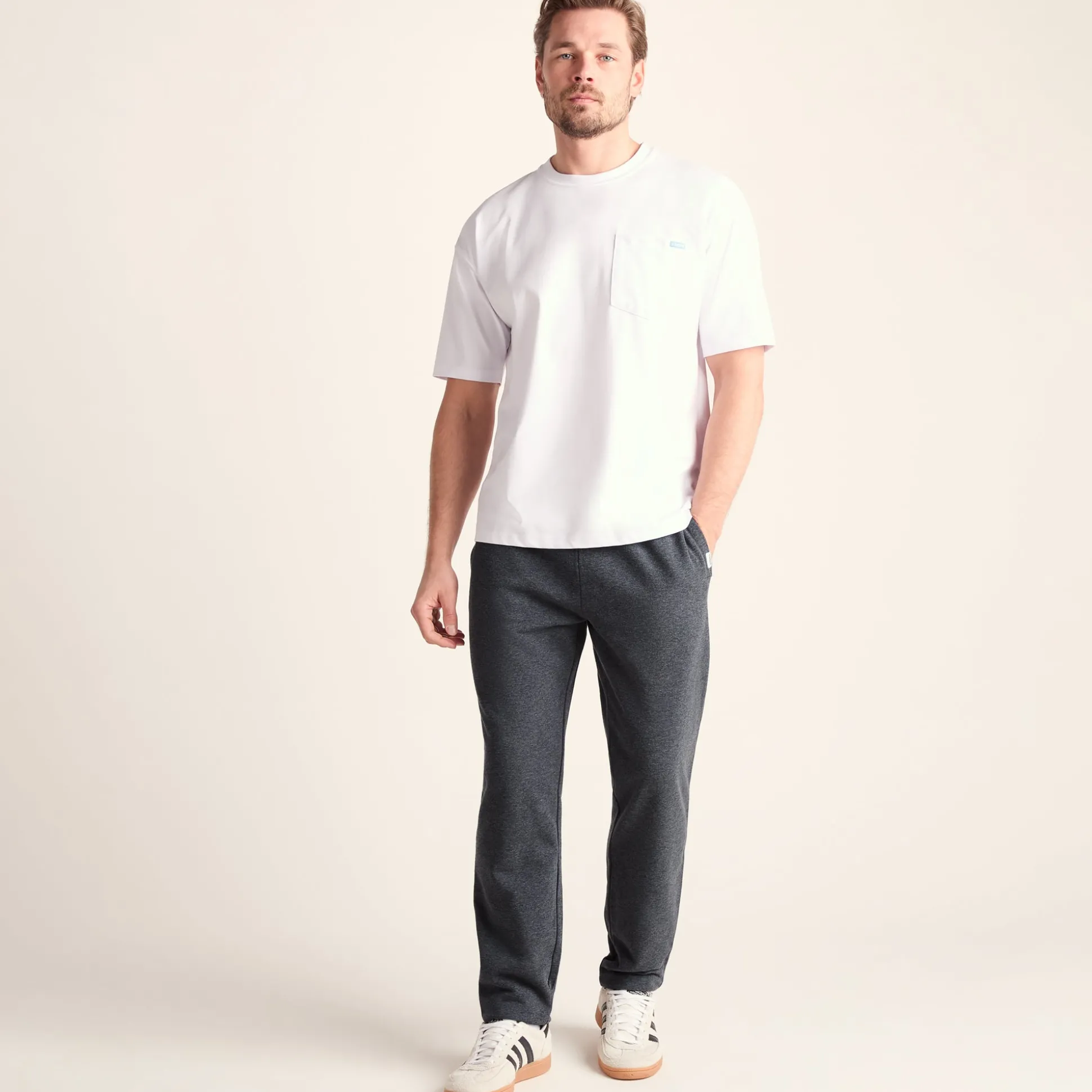 Bradley Mens Sweat Pants - Dark Grey Marl