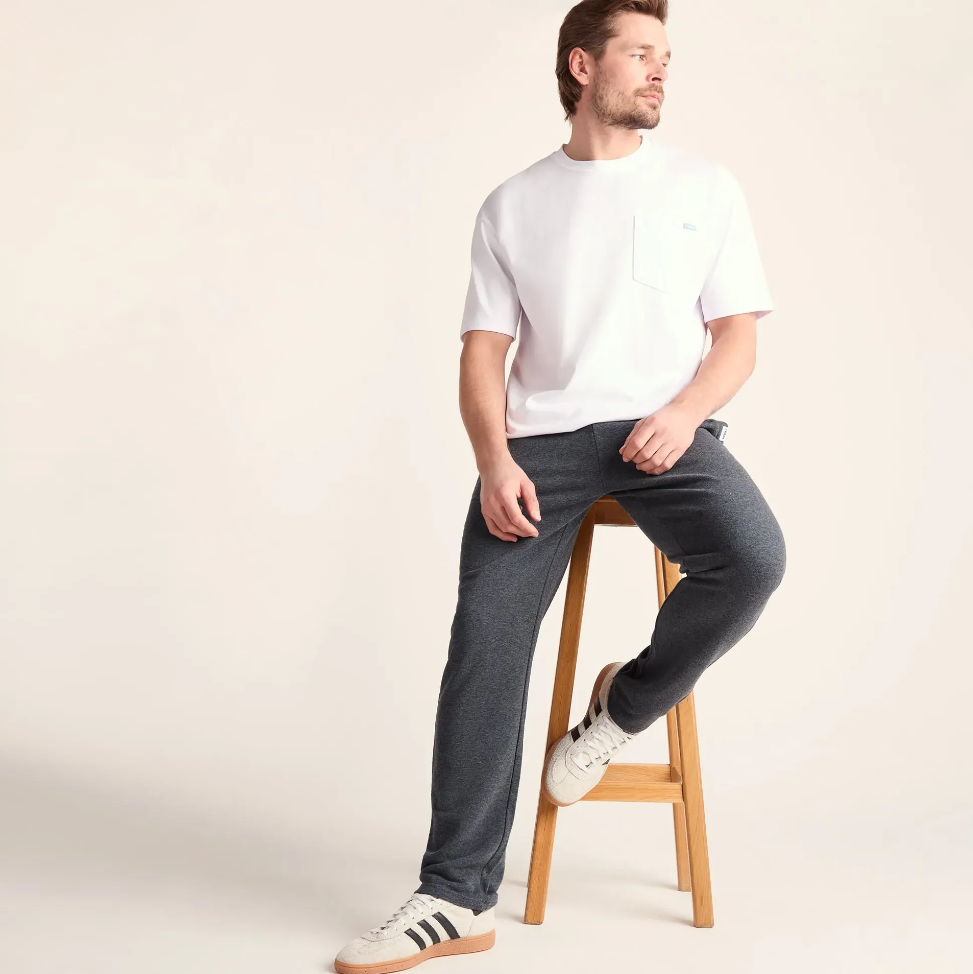 Bradley Mens Sweat Pants - Dark Grey Marl