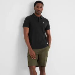 Braunton Mens 100% Cotton Pique Polo Shirt - Black
