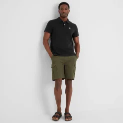 Braunton Mens 100% Cotton Pique Polo Shirt - Black