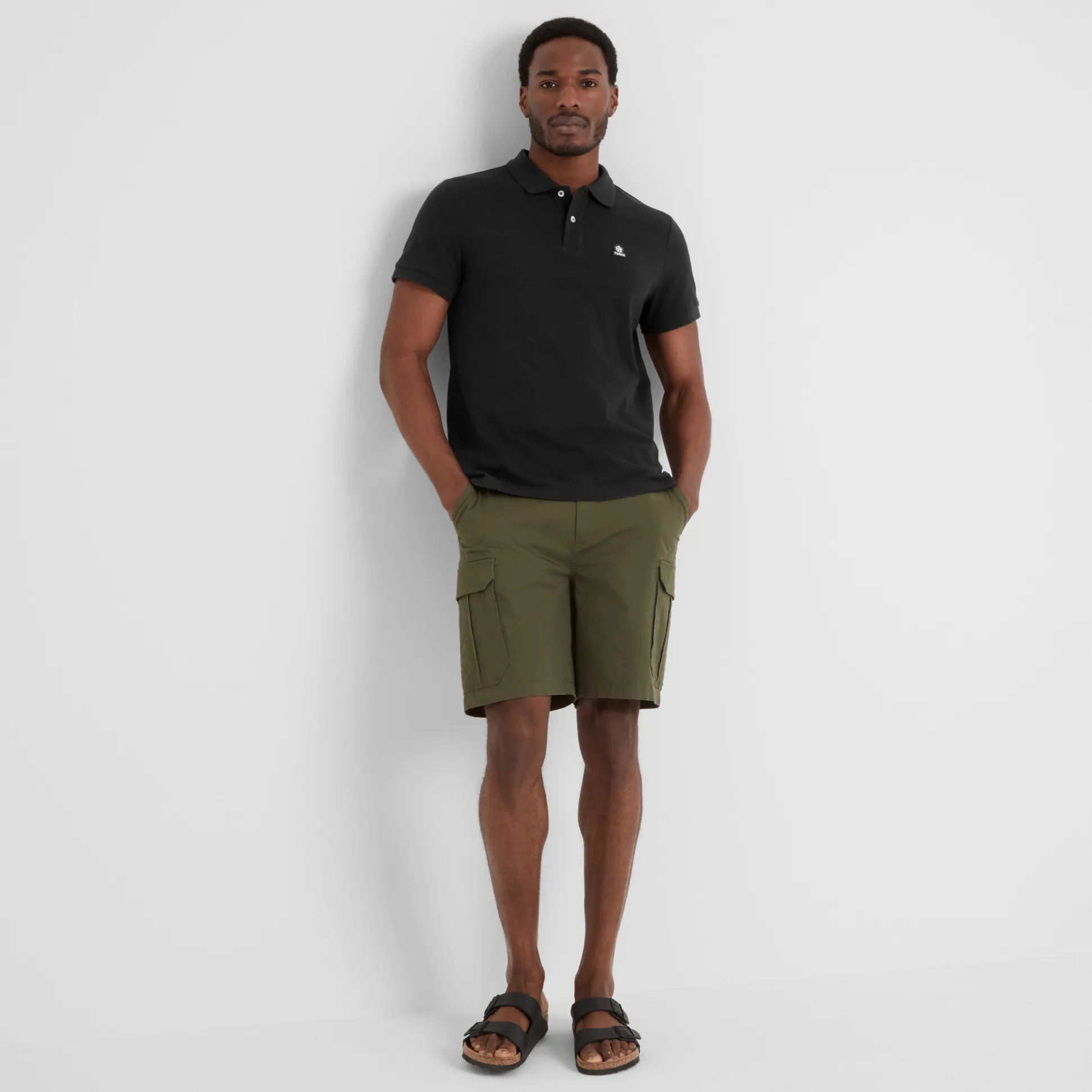 Braunton Mens 100% Cotton Pique Polo Shirt - Black