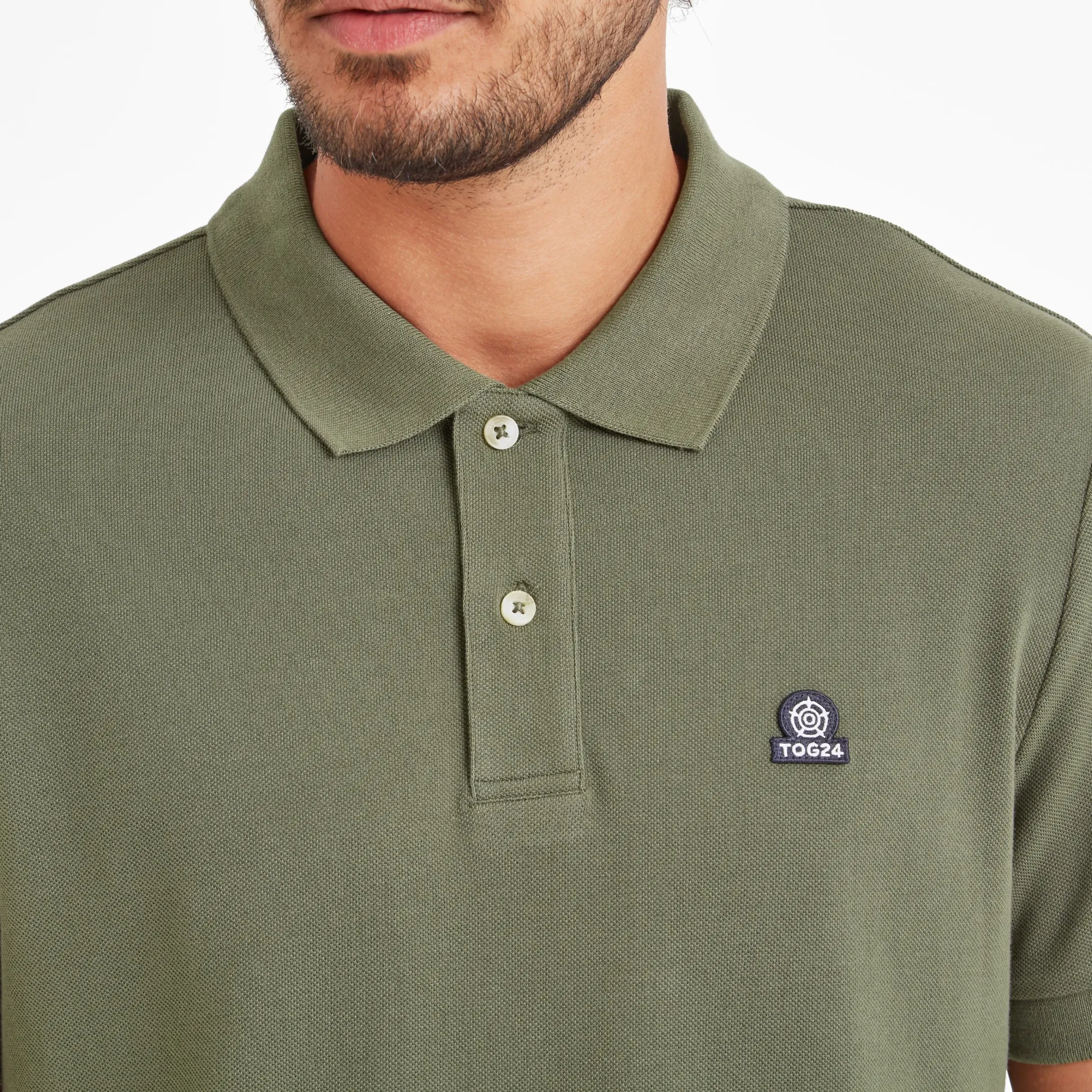 Braunton Mens 100% Cotton Pique Polo Shirt - Forage Green