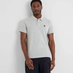 Braunton Mens 100% Cotton Pique Polo Shirt - Light Grey Marl