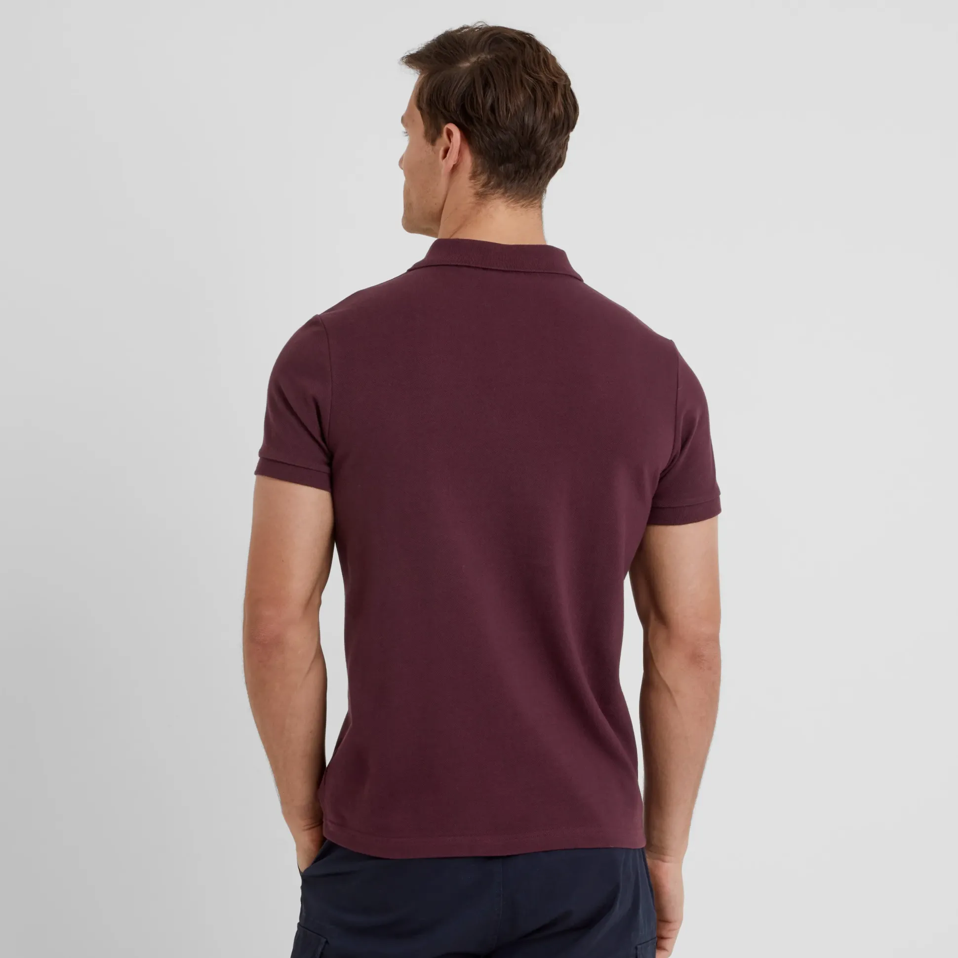 Braunton Mens 100% Cotton Pique Polo Shirt - Deep Port