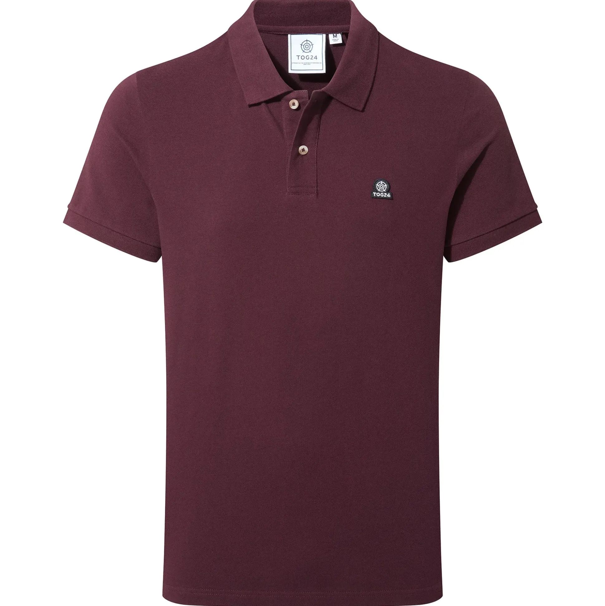 Braunton Mens 100% Cotton Pique Polo Shirt - Deep Port