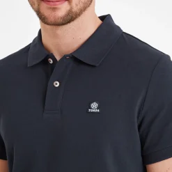 Braunton Mens 100% Cotton Pique Polo Shirt - Dark Indigo