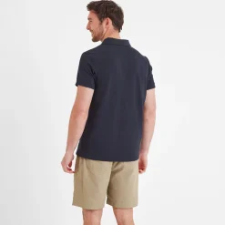 Braunton Mens 100% Cotton Pique Polo Shirt - Dark Indigo