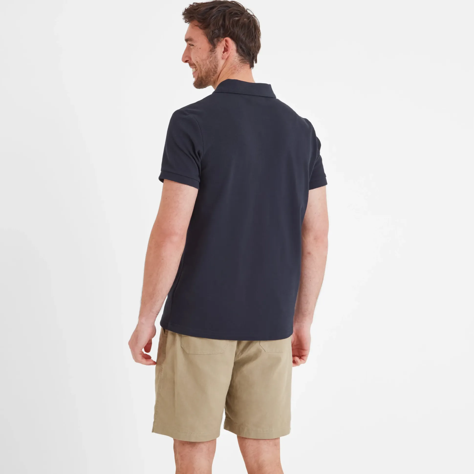 Braunton Mens 100% Cotton Pique Polo Shirt - Dark Indigo