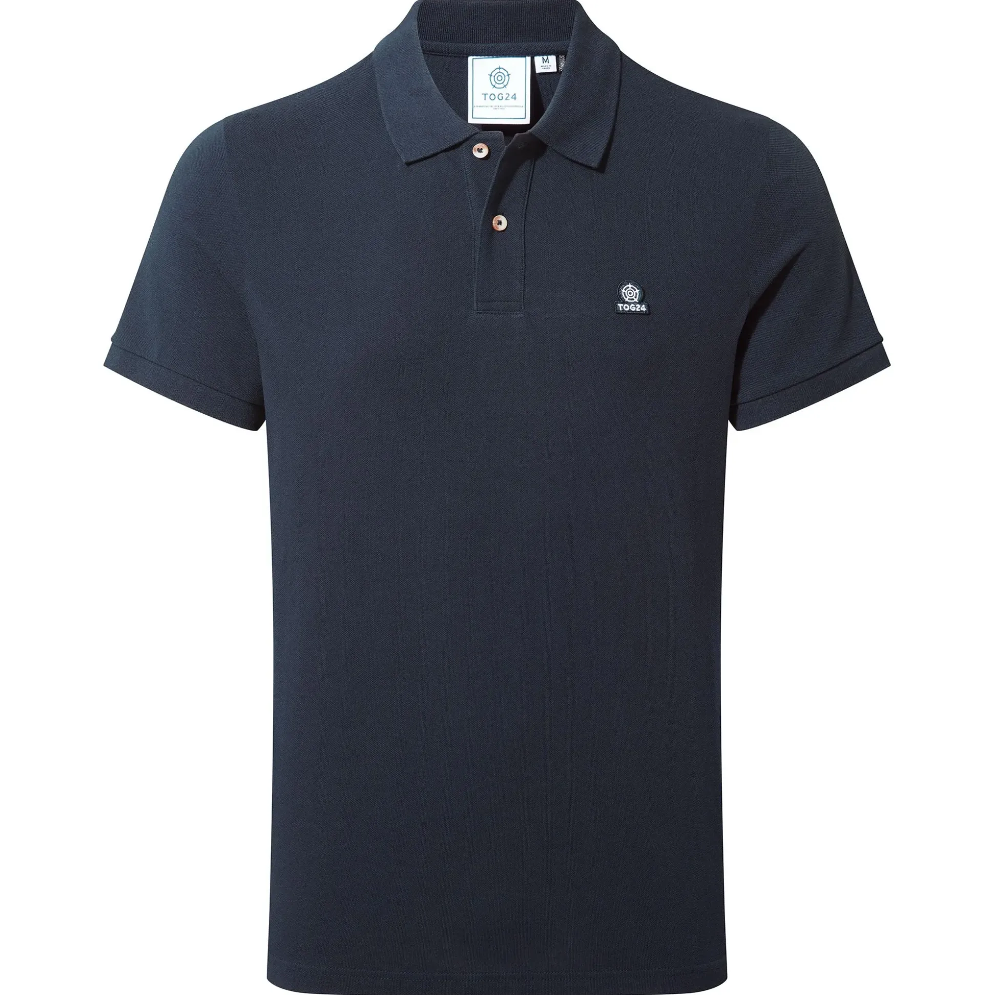 Braunton Mens 100% Cotton Pique Polo Shirt - Dark Indigo