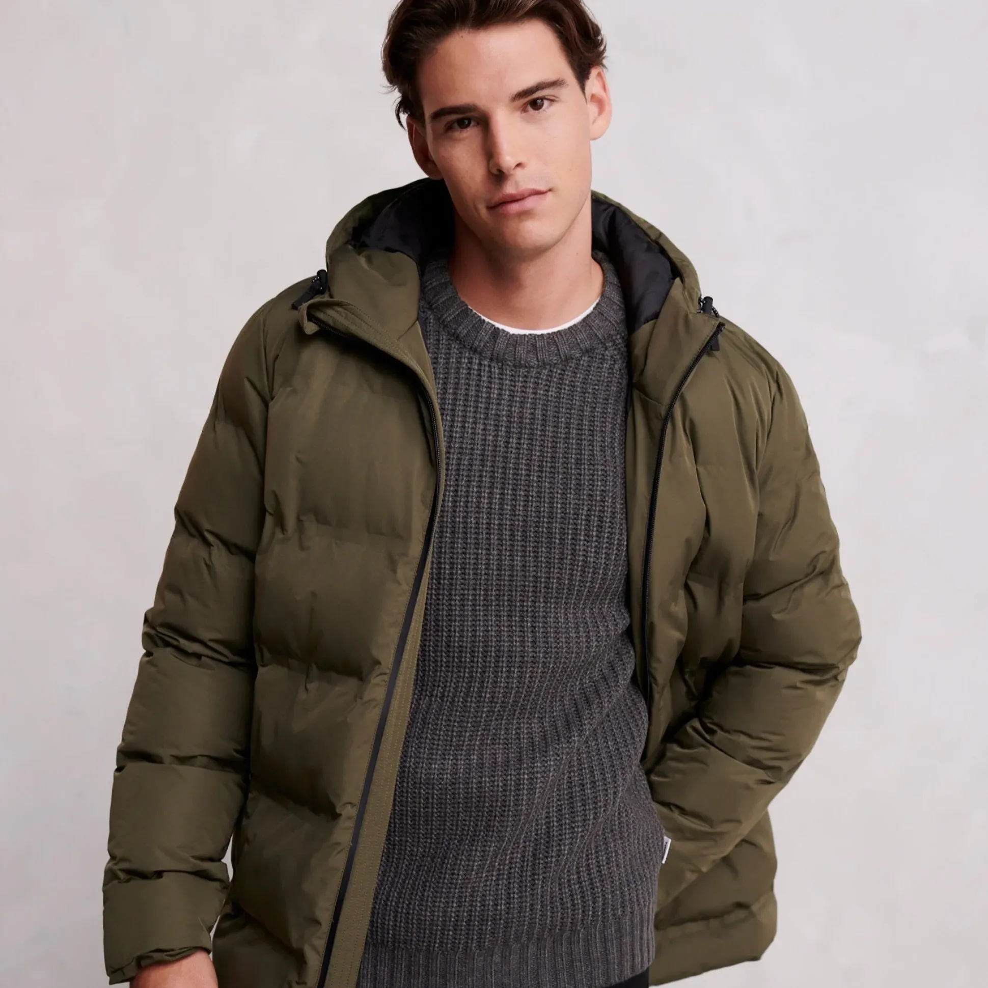 Brinkley Mens Parka - Khaki