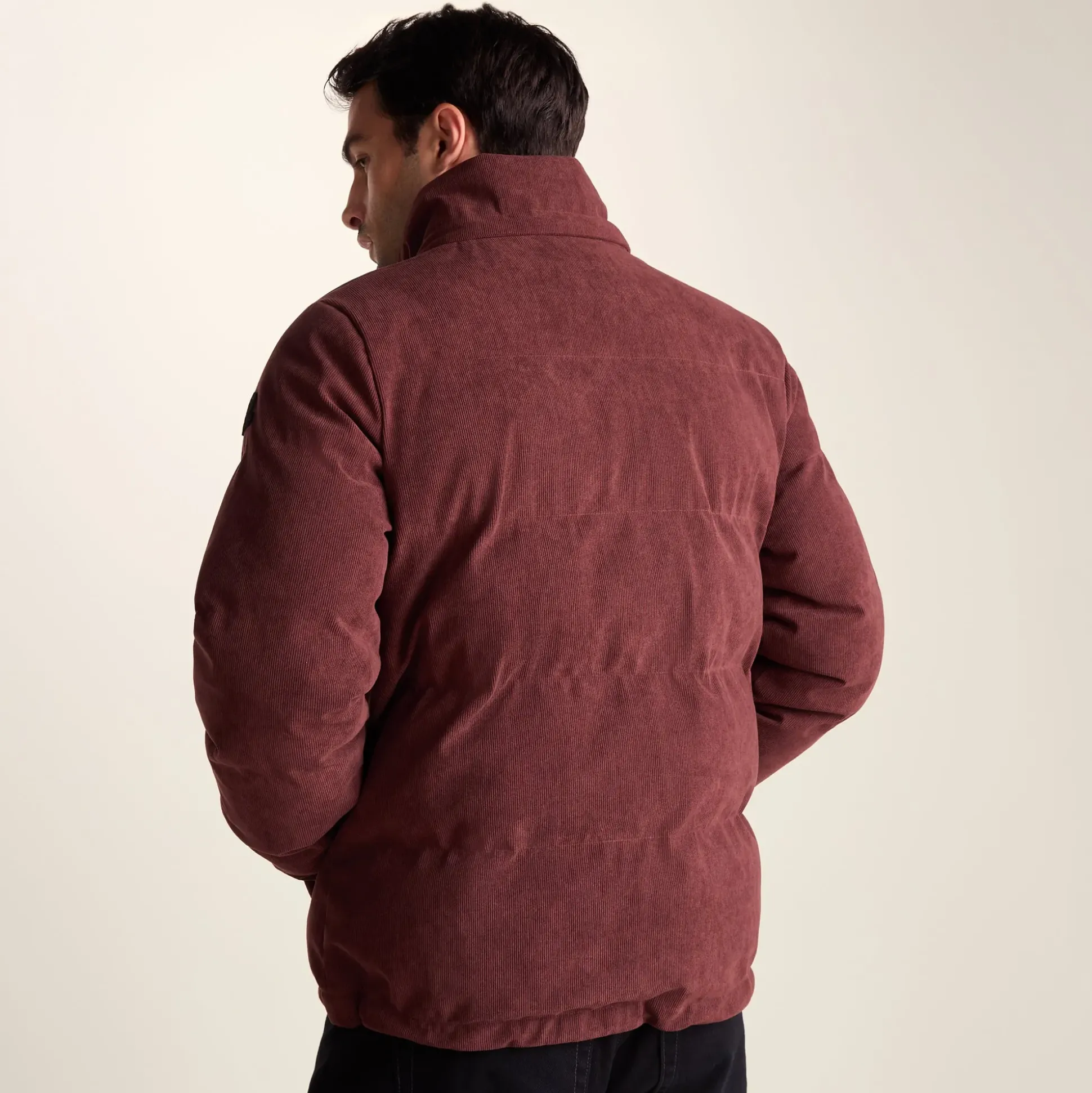 Buckley Mens Corduroy Padded Coat - Chestnut Brown