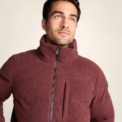 Buckley Mens Corduroy Padded Coat - Chestnut Brown