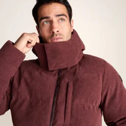 Buckley Mens Corduroy Padded Coat - Chestnut Brown