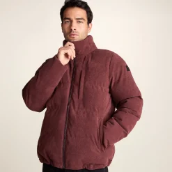 Buckley Mens Corduroy Padded Coat - Chestnut Brown