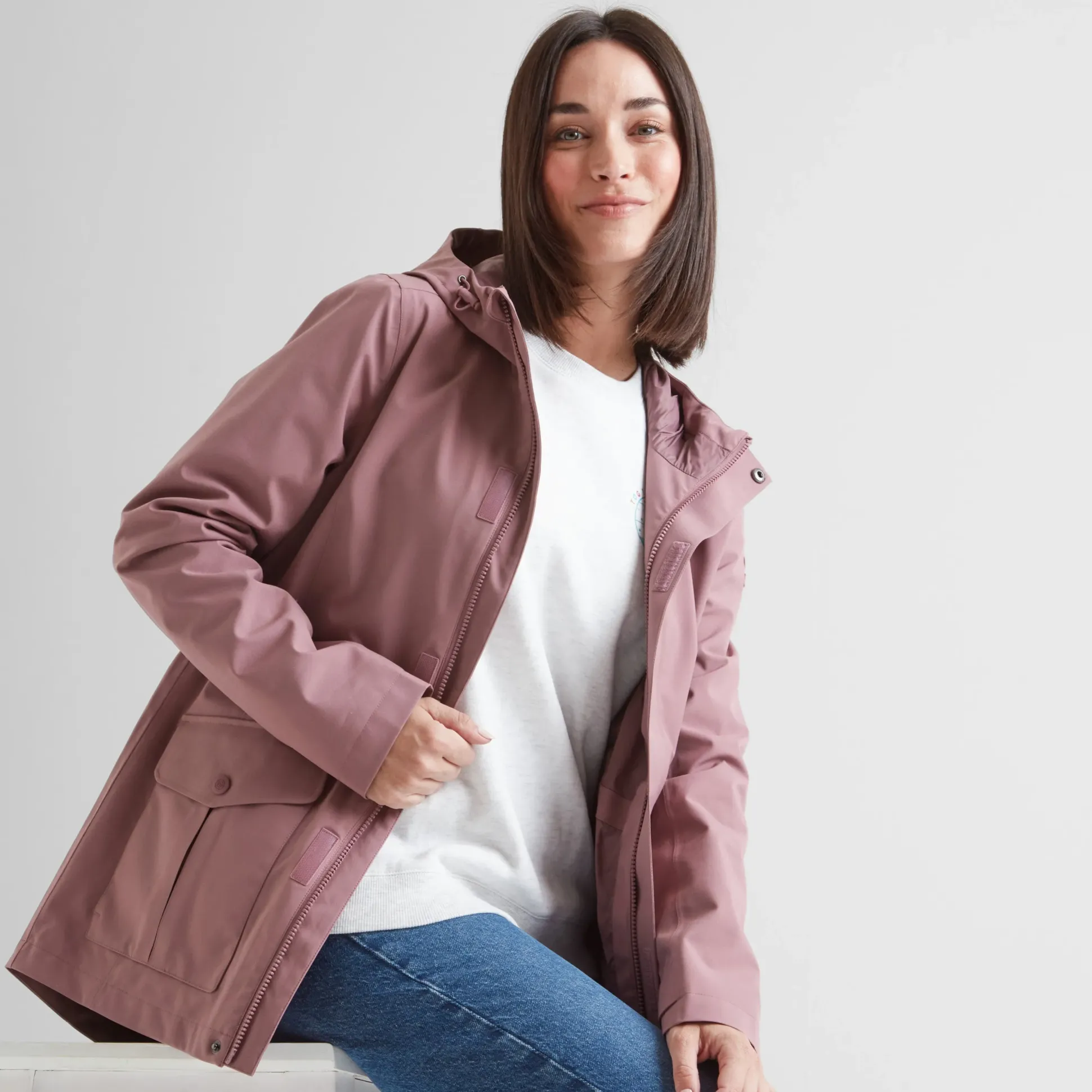 Burradon Womens Waterproof Jacket - Mauve