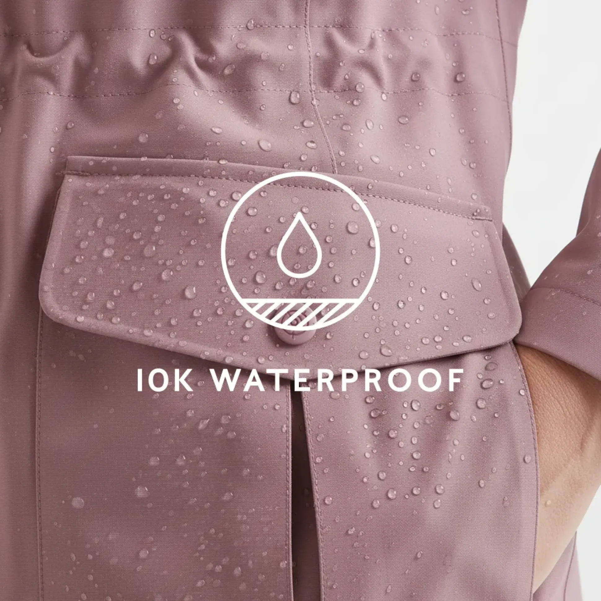 Burradon Womens Waterproof Jacket - Mauve