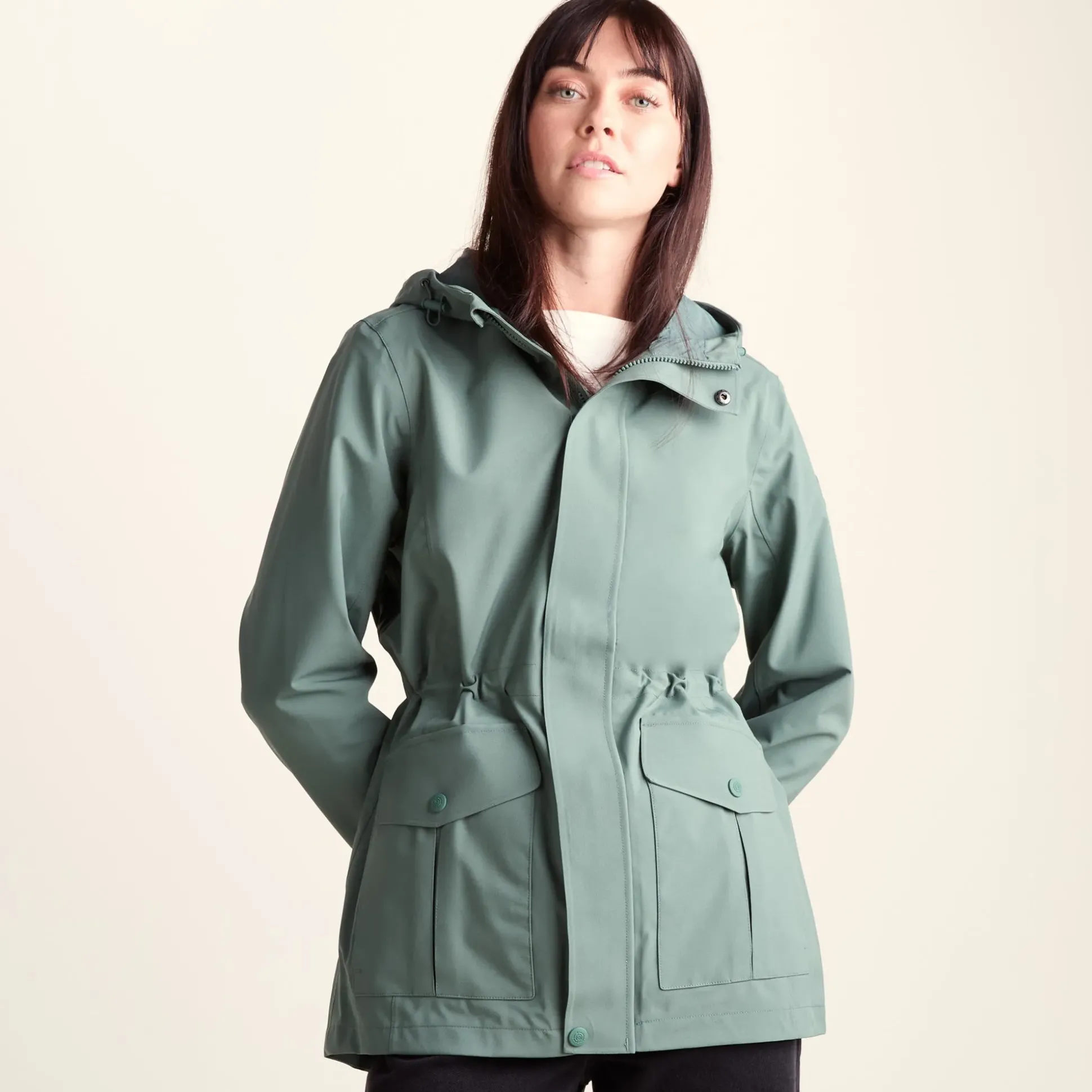 Burradon Womens Waterproof Jacket - Light Forest