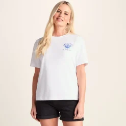 Caggie Womens Relaxed Fit Premium Supersoft Emmy Lupin T-Shirt - Optic White